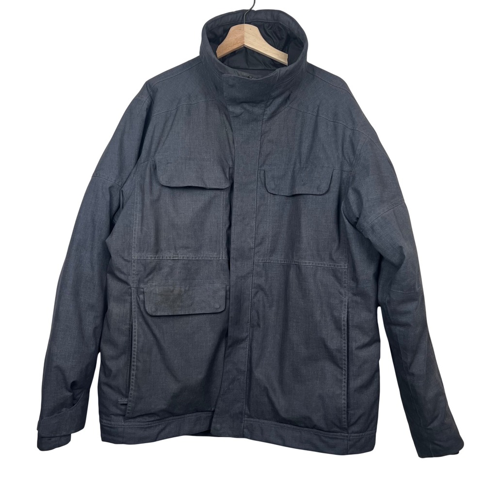 NAU Mens Gray Goose Down  Winter Jacket Coat‎ Parka Size XL Recycled Materials